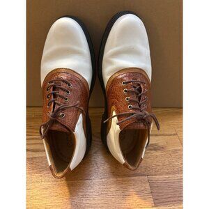 Ecco Mens Authentic Croc Print Leather Golf Shoes Size 9